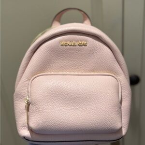 Michael Kors Pink Mini Backpack with Gold Accents
